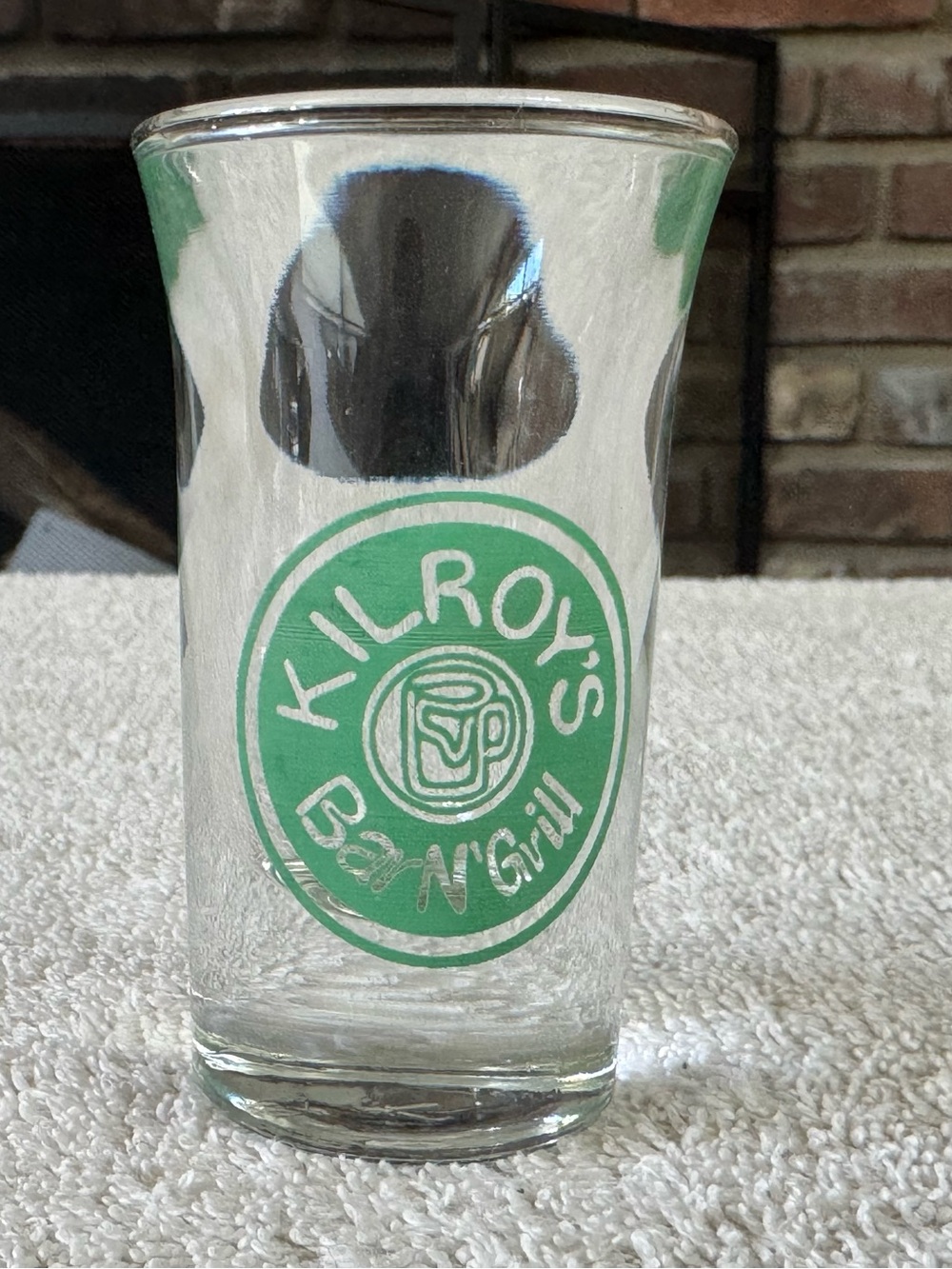 Kilroy's Bar & Grill Green Logo Shot Glass